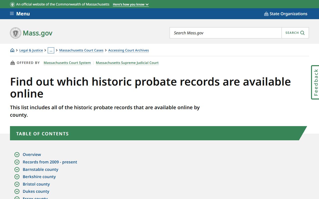 Historic Franklin County probate records available online dating from 1812